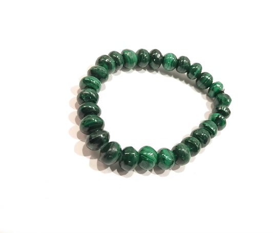 Luku malachite gemstone bracelet with optional pendent