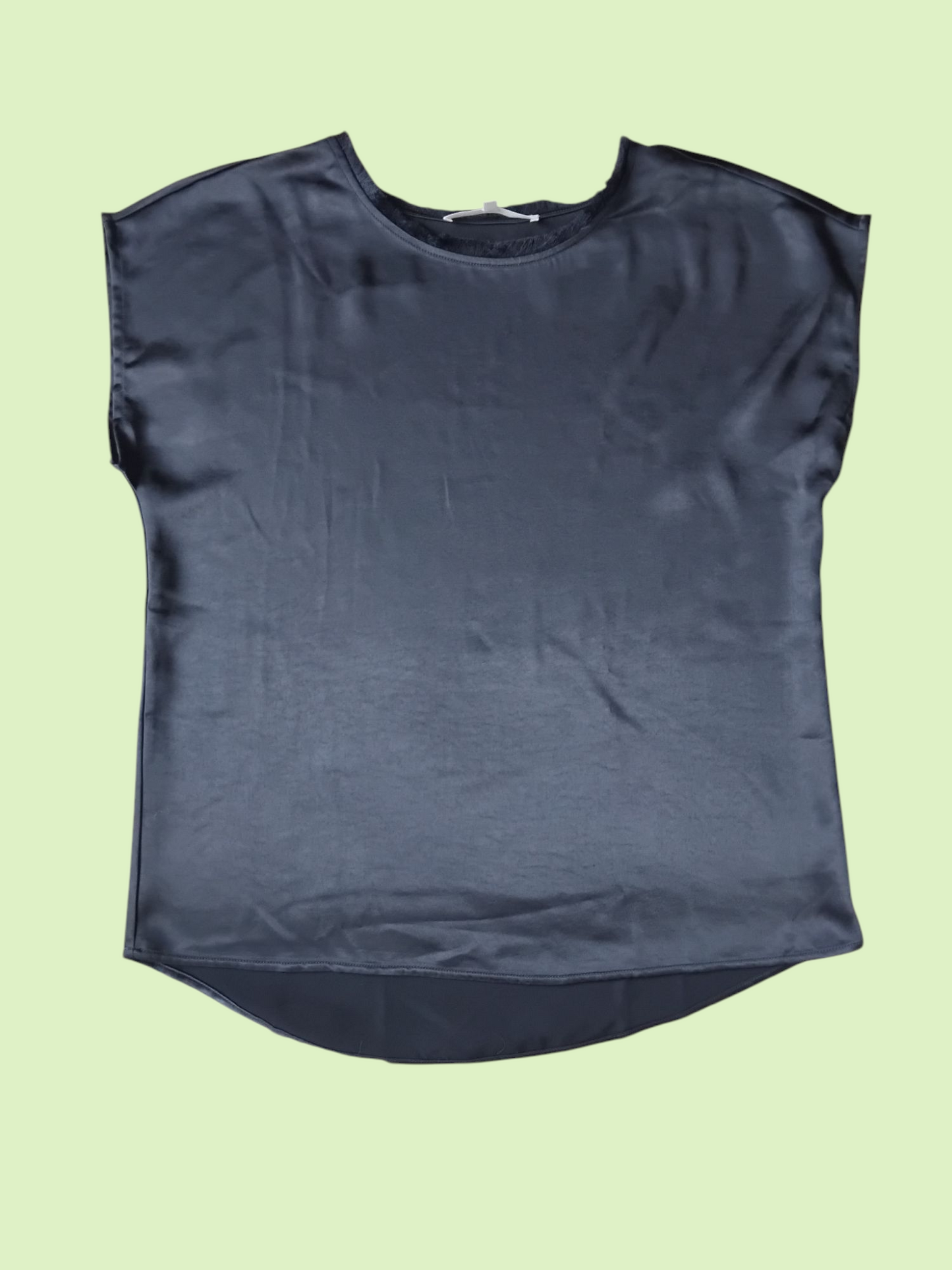 Dark blue silk blouse