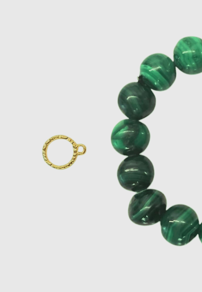 Anda malachite gemstone bracelet with optional pendent