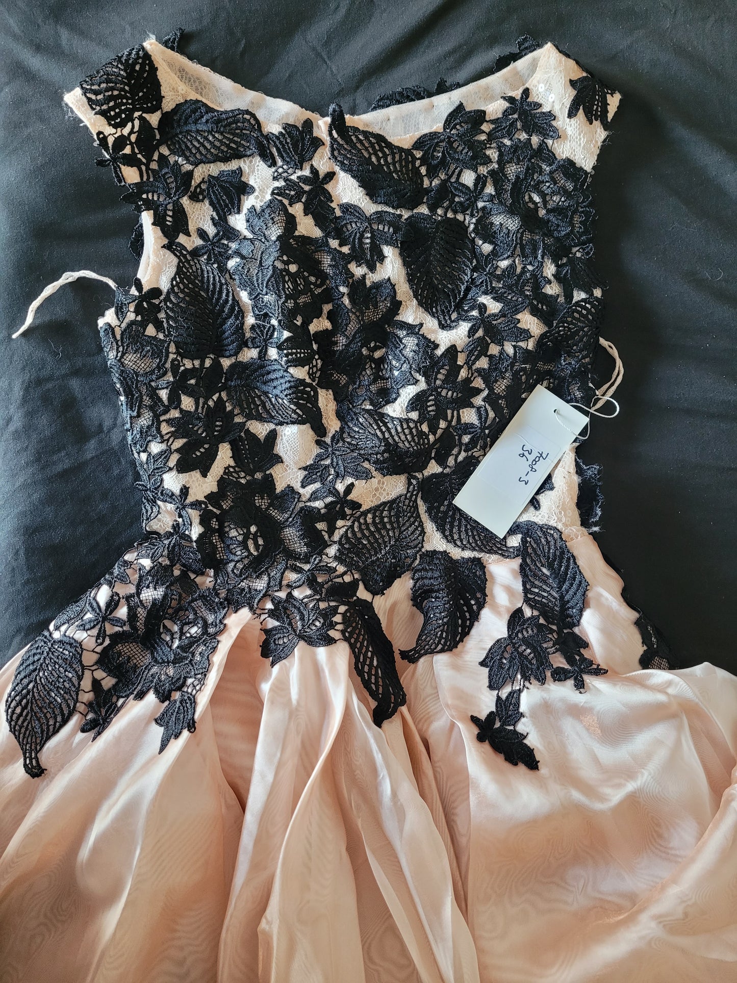 Pink and black dress