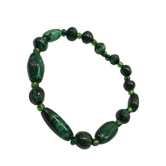 Shasa malachite bracelet with optional pendent