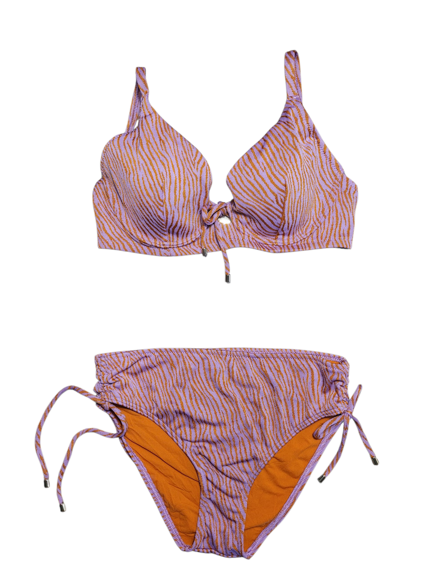 BeachLife zebra pink & orange bikini - S