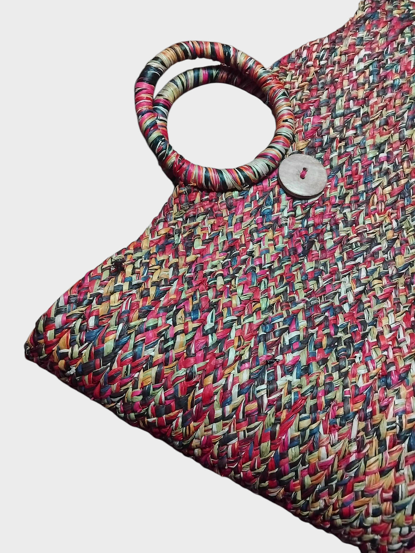 Safari Raffia bag - multicolor (pink)