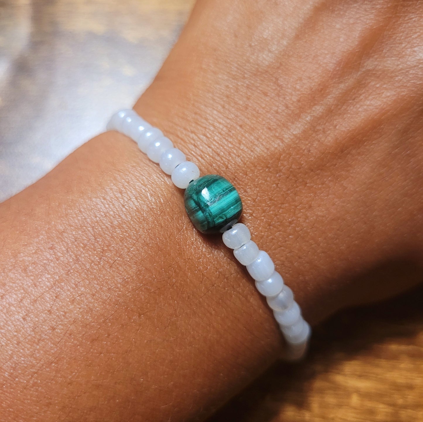Shore bracelet with malachite