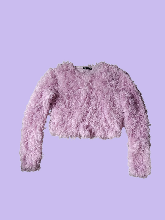 Lila fluffy sweater M