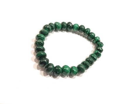 Luku malachite gemstone bracelet with optional pendent