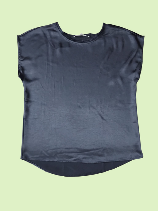 Dark blue silk blouse