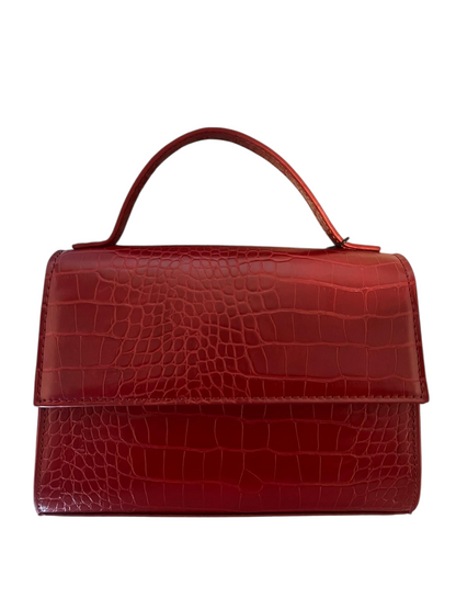 Perron faux leather shoulder clutch