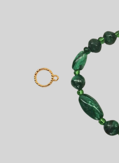 Shasa malachite bracelet with optional pendent