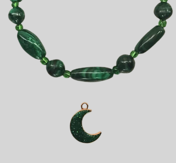 Shasa malachite bracelet with optional pendent