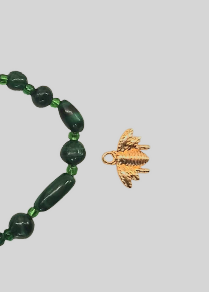 Shasa malachite bracelet with optional pendent