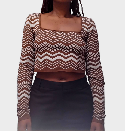 Long sleeve crop top