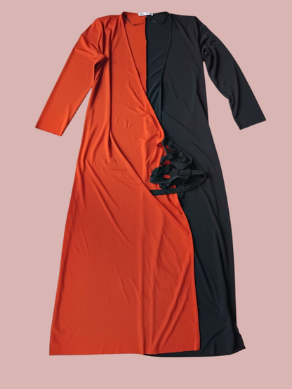 Duo color vintage dress S